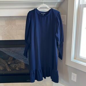 Women’s navy blue sweatshirt dress